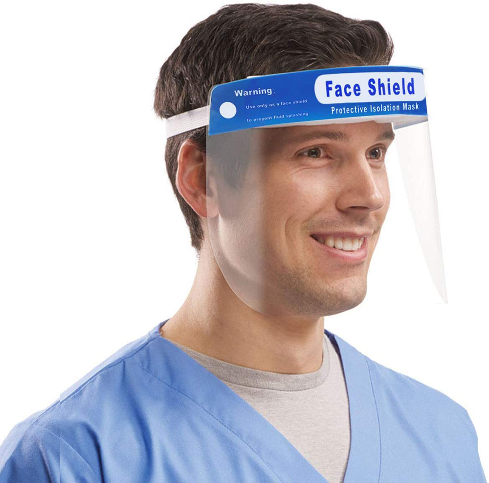 Non Wearing Pressure Plastic Face Shield , Chemical Resistant Face Shield Safe