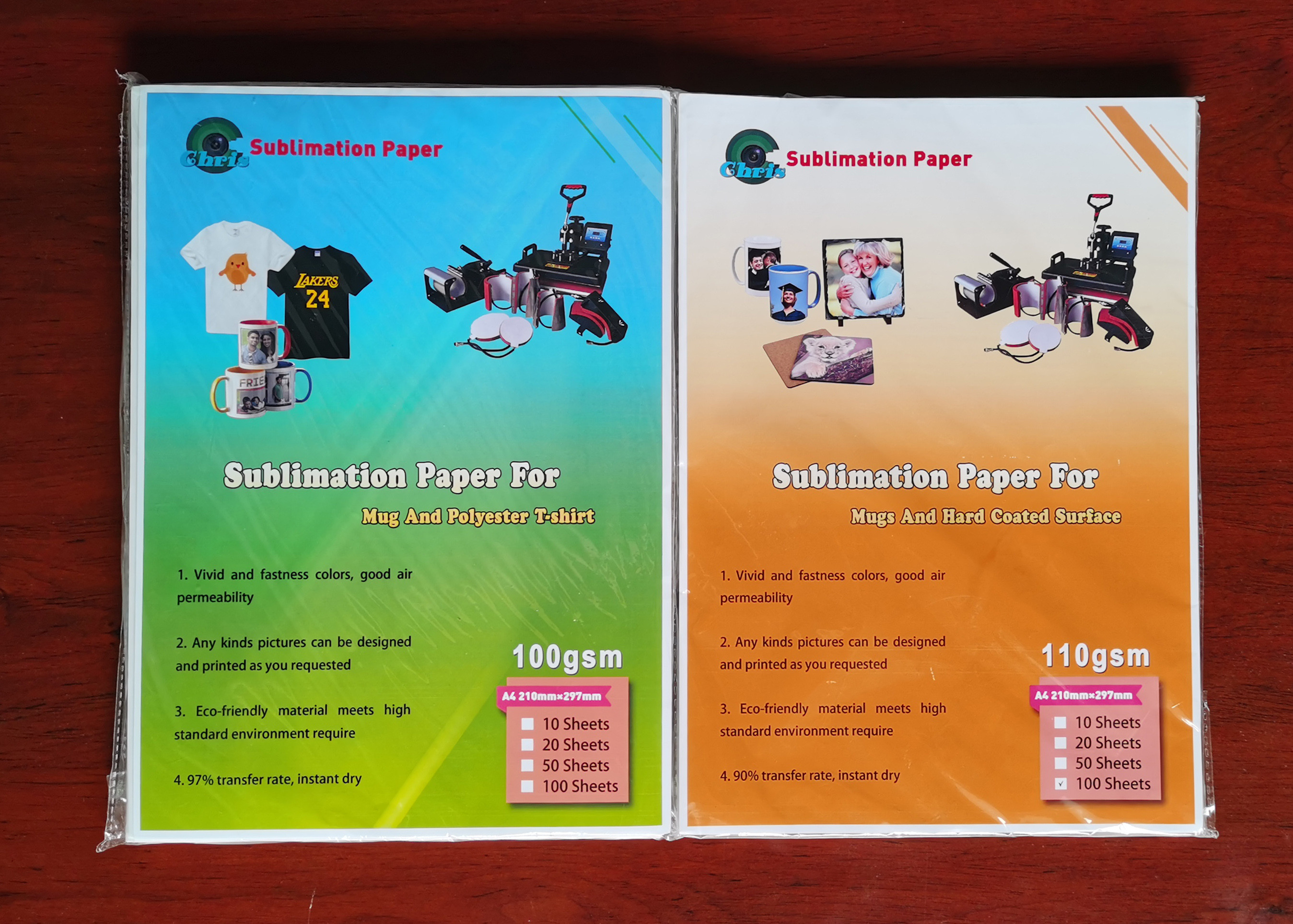 Heat Resistant A4 Sublimation Transfer Paper For T-Shirts