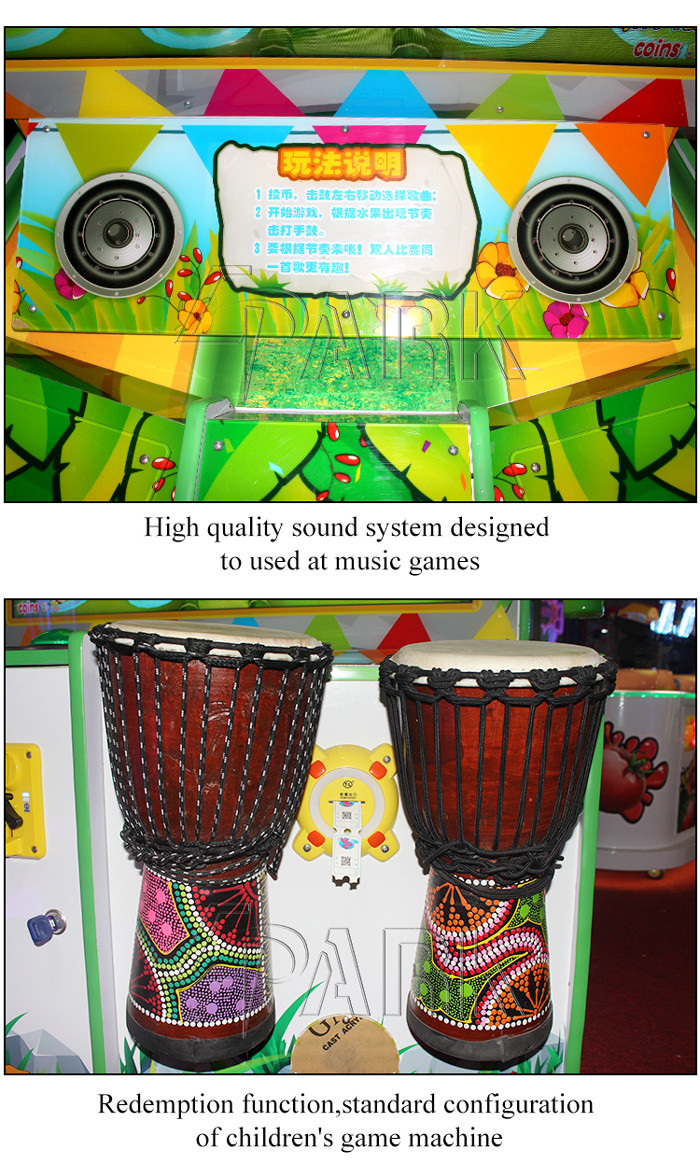 Tambourine Tribe Music Video Game Ticket Redemption Machine Easy To Operate