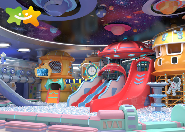 Colorful Children Playground Equipment Indoor Space Theme Commercial Kids Game