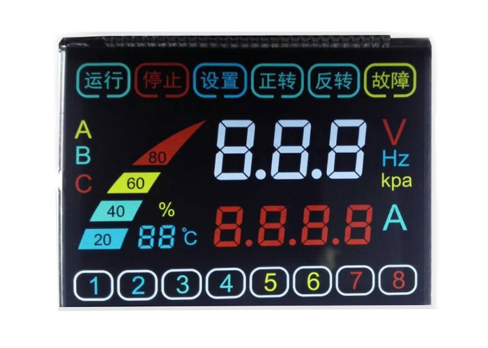 VA Lcd Display Module Customized Segment Lcd Display, Round Lcd Negative Display Screen, Digit 14 Segment Lcd Module