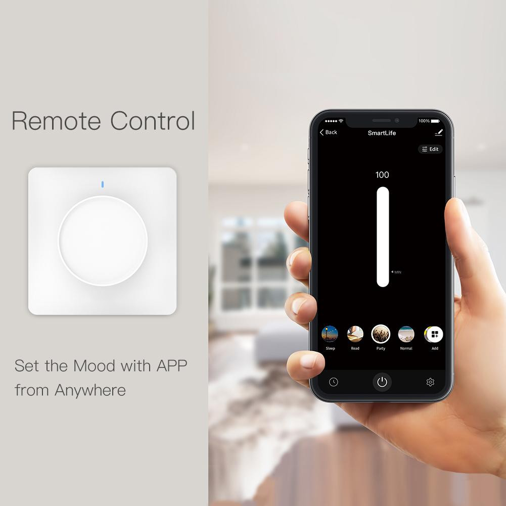 Hotel Room Light Dimmer Smart Wifi Wall Switch Tuya Zigbee Rotary Dimmer Switch 300W