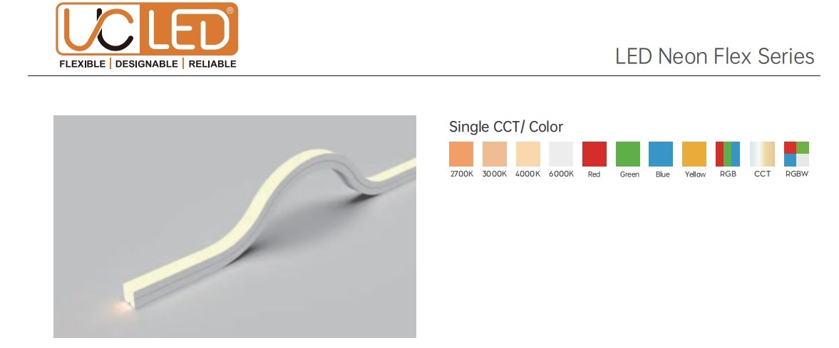 Customizable Top Bend LED Neon Strip High Brightness Vertical Bending LED Strip Lights