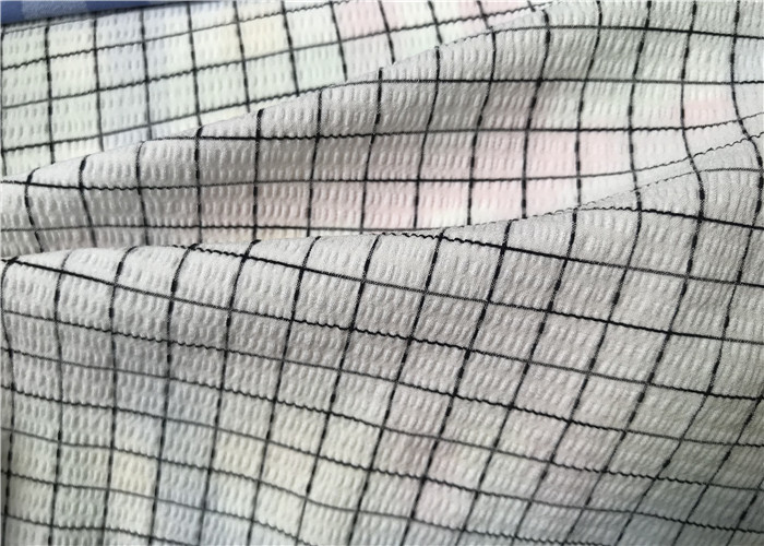 Yarn Repreve Nylon Stretch Fabric , Polyamide Woven Nylon Fabric For Yoga Wear
