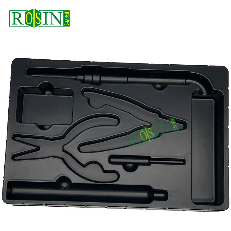 Disposable PS Insert Electronic Component Tray Anti Static Plastic Black