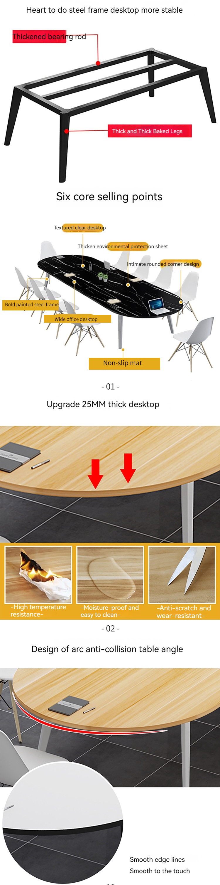Modern Design Office Long Table for Meeting Table Combination within OEM and ODM