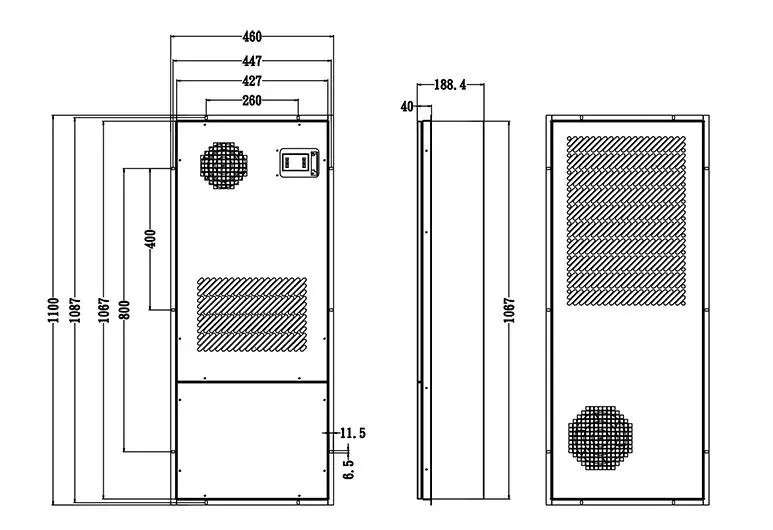2kW Outdoor Electronic Server Rack Mount Air Conditioner
