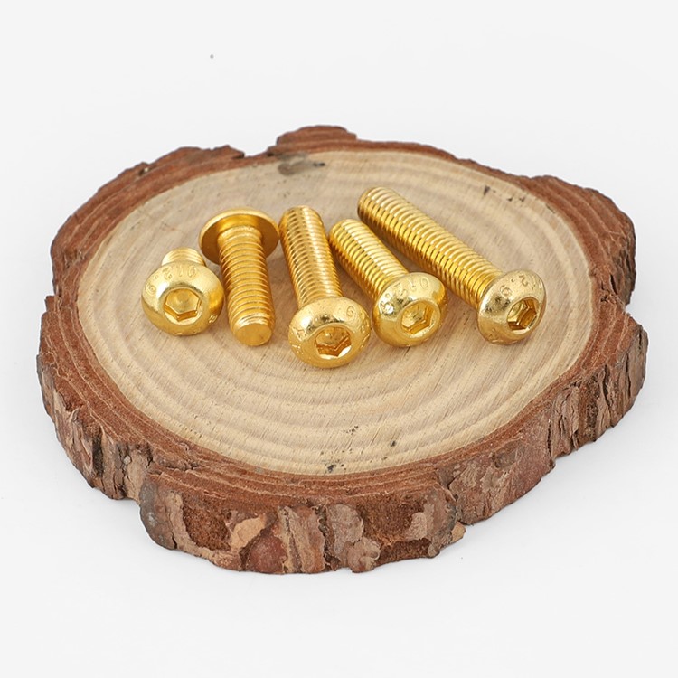 M5-M100 Copper Brass ISO7380 Hex Socket Button Head Security Cap Screw Bolt for Industrial