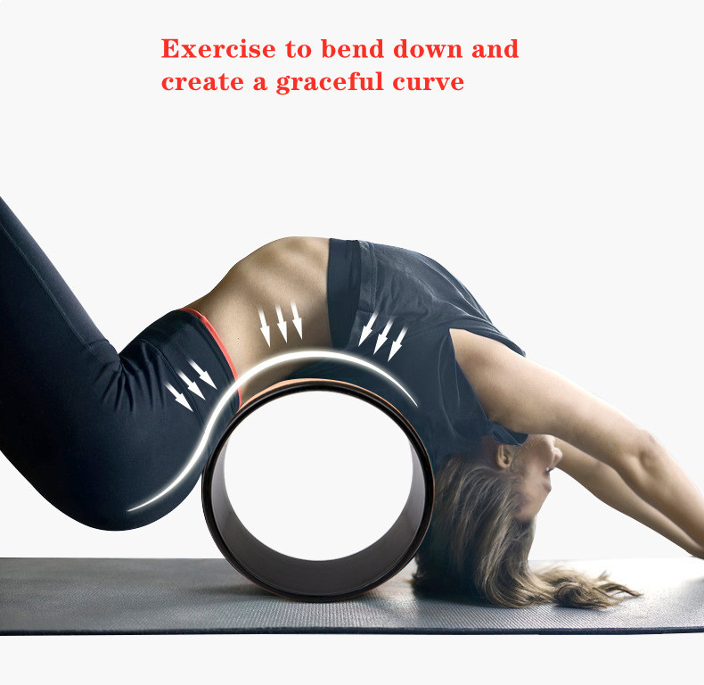 33cm Diameter PU Yoga Exercise Wheel Thick Cushion For Dharma