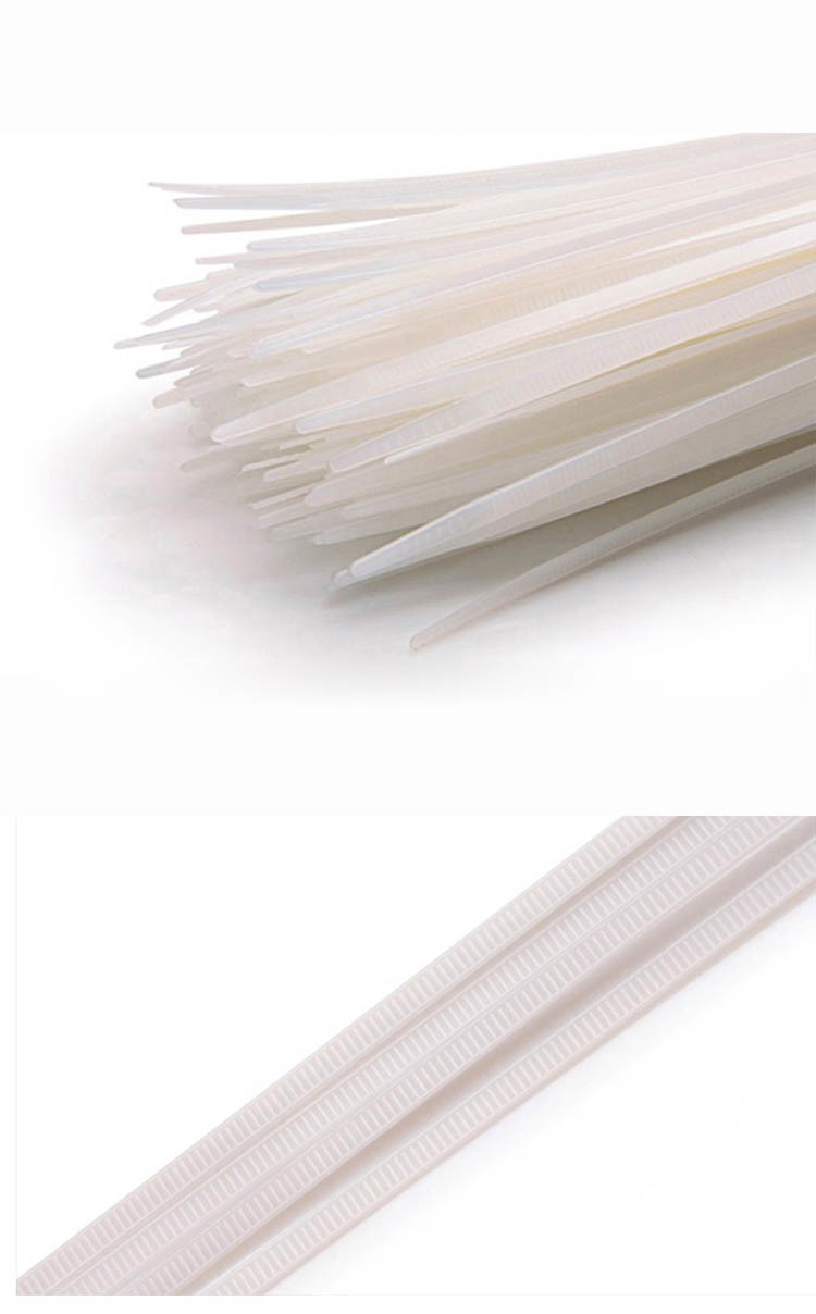 Plastic 4*150mm 104kpa Self Locking Nylon Cable Zip Ties White Black