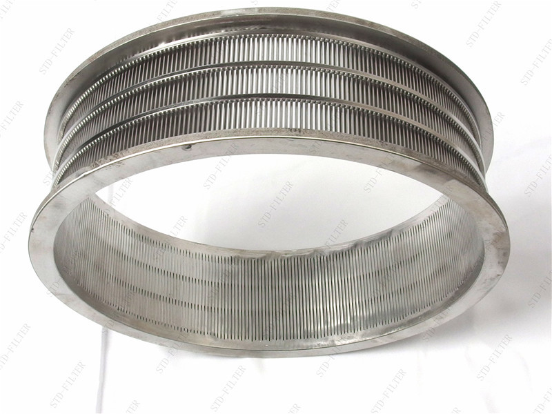 0.1mm Slot Wedge Wire Filter Element Low Carbon Galvanization Stainless Steel Structure
