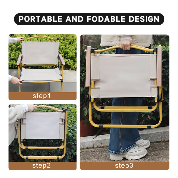 Easy To Use Portable Camping Chair Lightweight Compact Metal Kids