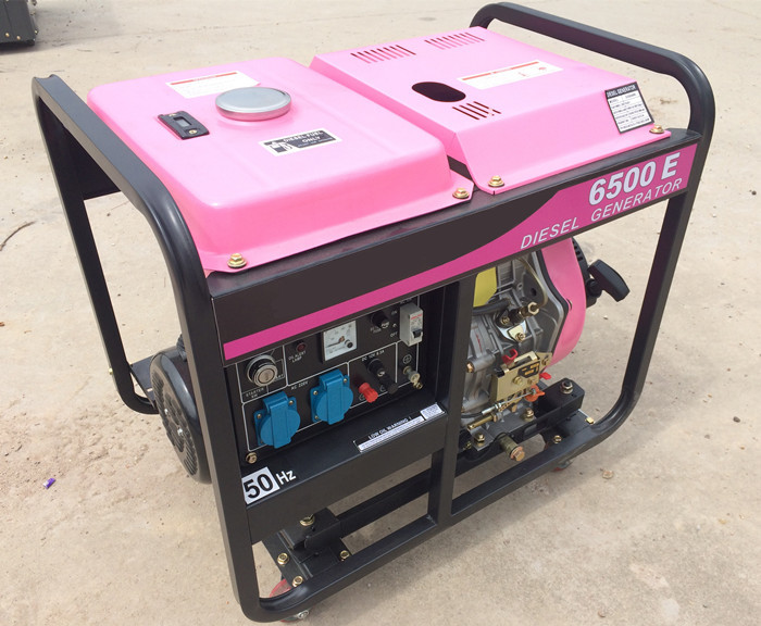 Household 5kVA 6kVA Moveable Diesel Small Portable Generators With Wheels