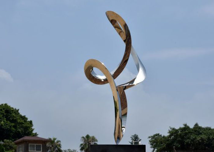 Custom Made Modern Stainless Steel Abstract Sculpture For Outdoor Art