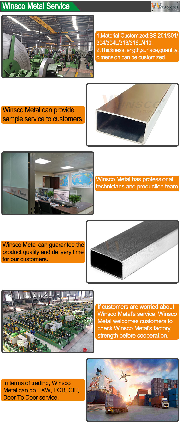 Decorativo TUBO RECTANGULAR BRILLANTE POLISHED 600 C-304 X 6 METROS Stainless Steel Inox Flat Pipe