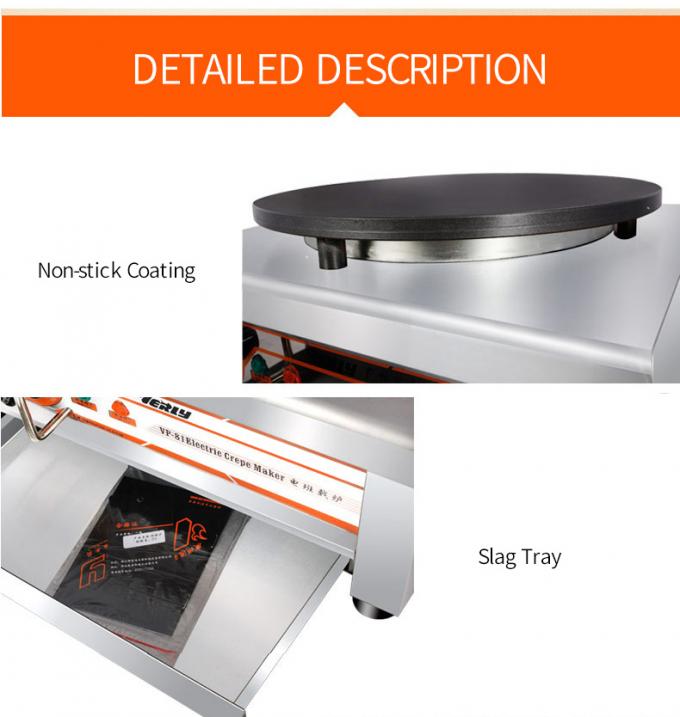 220v Snack Food Processing Equipment Single - Board Electric Non - Stick Pancake Cast Iron Machine