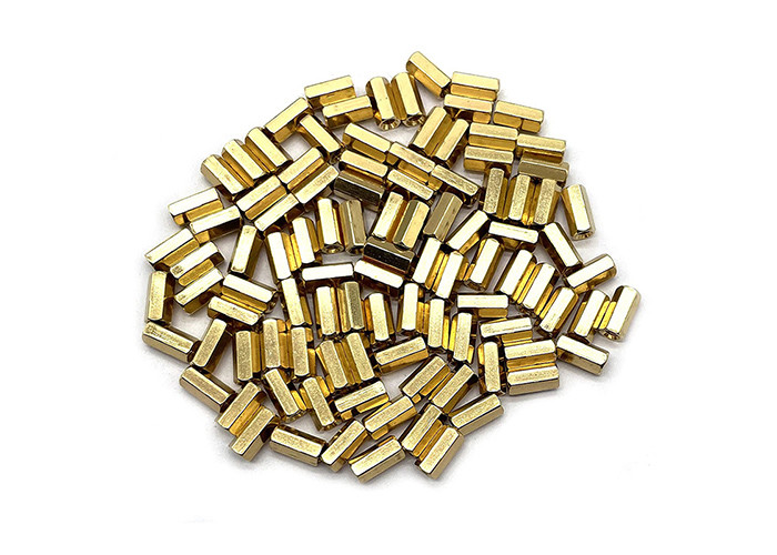 Electronic Components Female Thread Brass Pillar Hexagon Nut 50 Piece M3 X 10 Mm