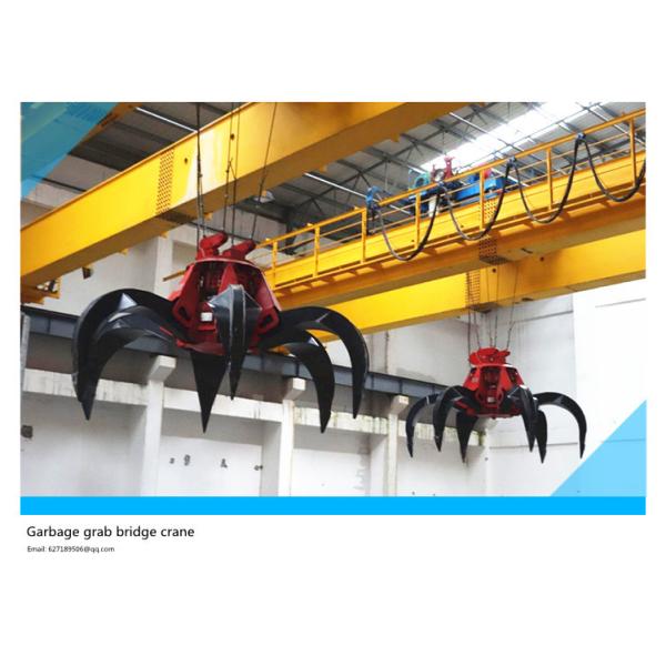 China's high quality and low price 45 ton garbage grab bridge double beam crane, power plant double beam crane, grab dou