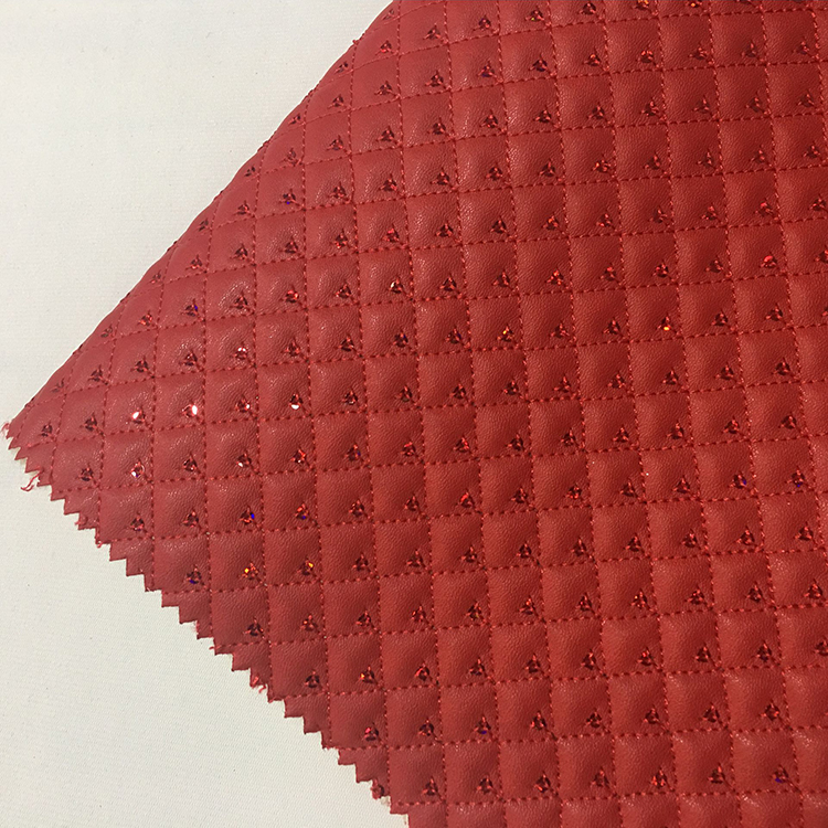 high quality synthetic embroidered fabric Shoe leather