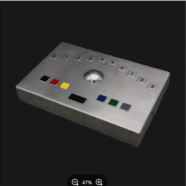Desktop Type Industrial Keyboard With Trackball For Self Service Equipment