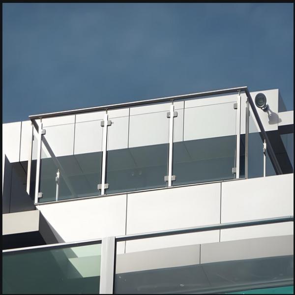 Stainless Steel Frameless Balcony Glass Railing Weatherproof Rust Resistant