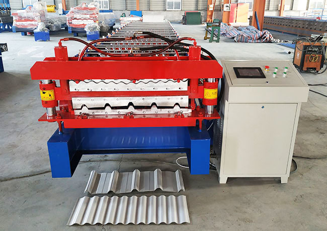 Steel Structure Cold Roll Forming Machine , Double Layer Forming Machine Voltage 380V