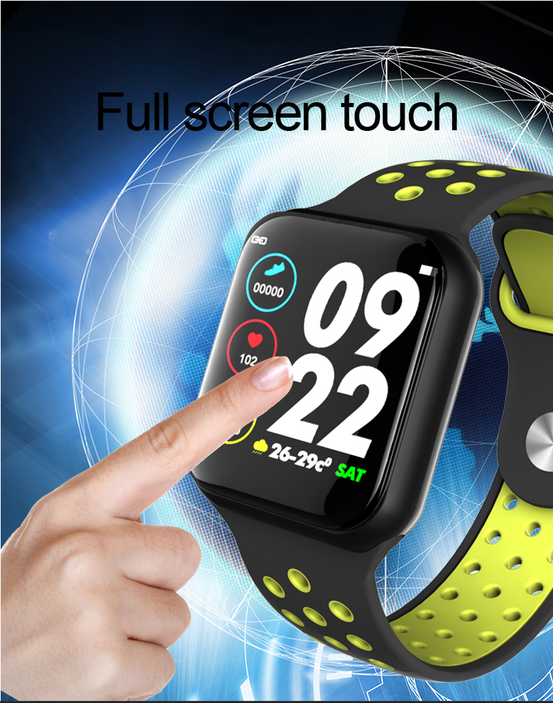 Android IOS TPU Band F5 Smartwatch NFC Fitness Watch With Speech Recognition Portuguese Turkish