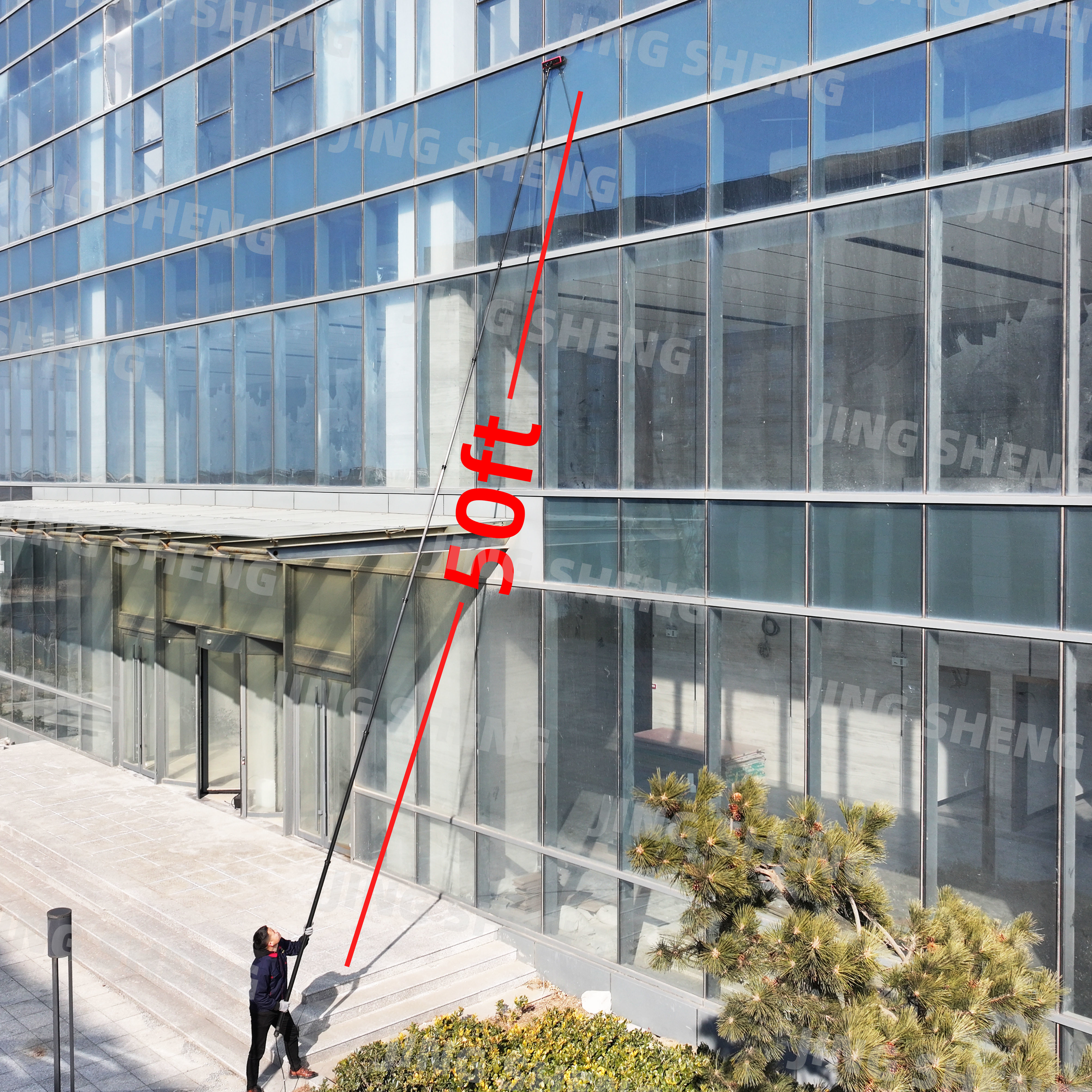 39ft High Quality Professional Carbon Fiber Window Cleaning Pole or Outdoor Indoor Use Solar Cleaning Panels