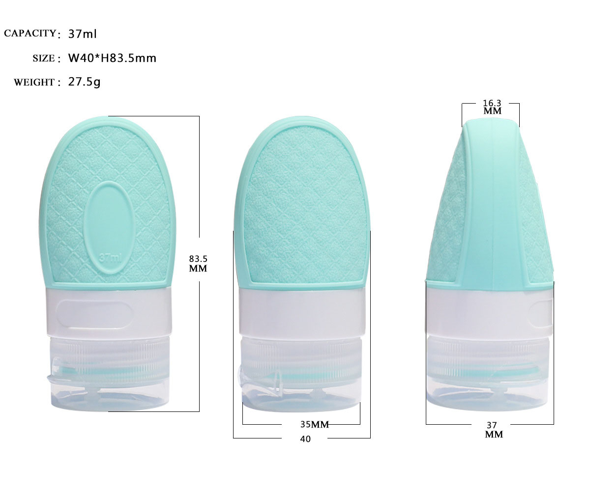 Multipurpose 37ml 60ml 89ML Silicone Travel Bottle Set