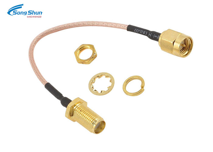 50ohm Antenna RF Cable Assemblies SMA Male Straight Plug Data Transmission