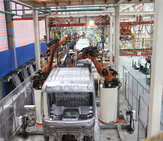 Cab welding line