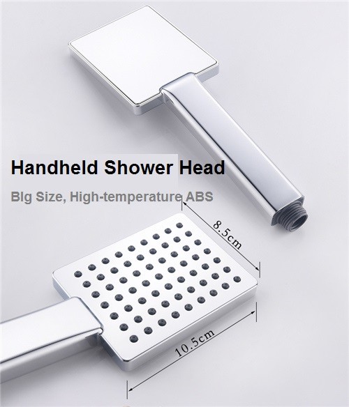 Digital Display Shower Head And Faucet , 8.5*10.5cm Size Shower Head And Handle Set