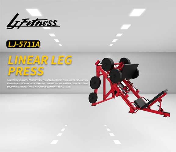 Body Fitness Hammer Strength Plate Loaded Equipment , 45° Linear Leg Press Machine