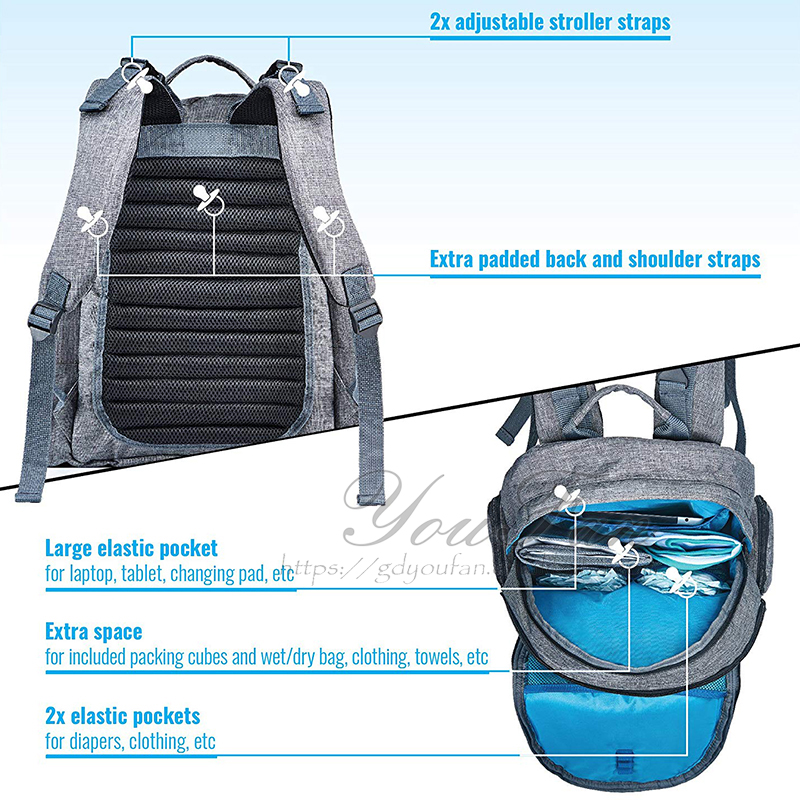 Large Capacity Diaper Bag Backpack tactical baby