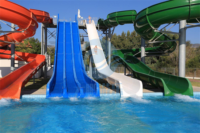 3.5M Private Commercial Size Water Slide Fiberglass Swimming Pool Slide For Adults