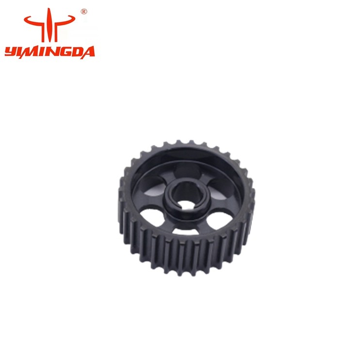 Long Life Auto Cutter Parts Pulley Gear Black Part No 128047 For Cutter Machine