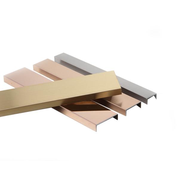 304 316 Stainless Steel Tile Profiles For Floor Or Wall Decoration 304 U-shaped