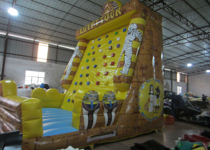 Commercial Egypt Tower Tour Inflatable Rock Climbing Wall Inflatable Sport Game Waterproof Fireproof PVC 5 X 4 X 6m