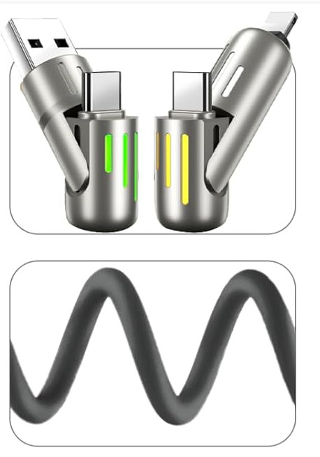 4 In 1 USB C Lightning Cable 60W Fast Charging Cord Multi Charger Cable
