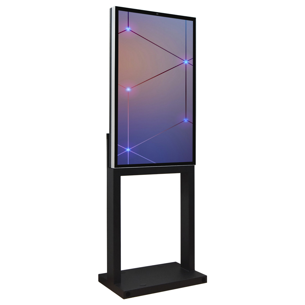 2K Outdoor LCD Advertising Display , 32'' Floor Standing Touch Screen Kiosk 2000 nits