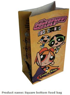 RECYCLABLE FOOD GRADE SNACK PACKING PAPER BAGS, food grade kraft food paper bag,