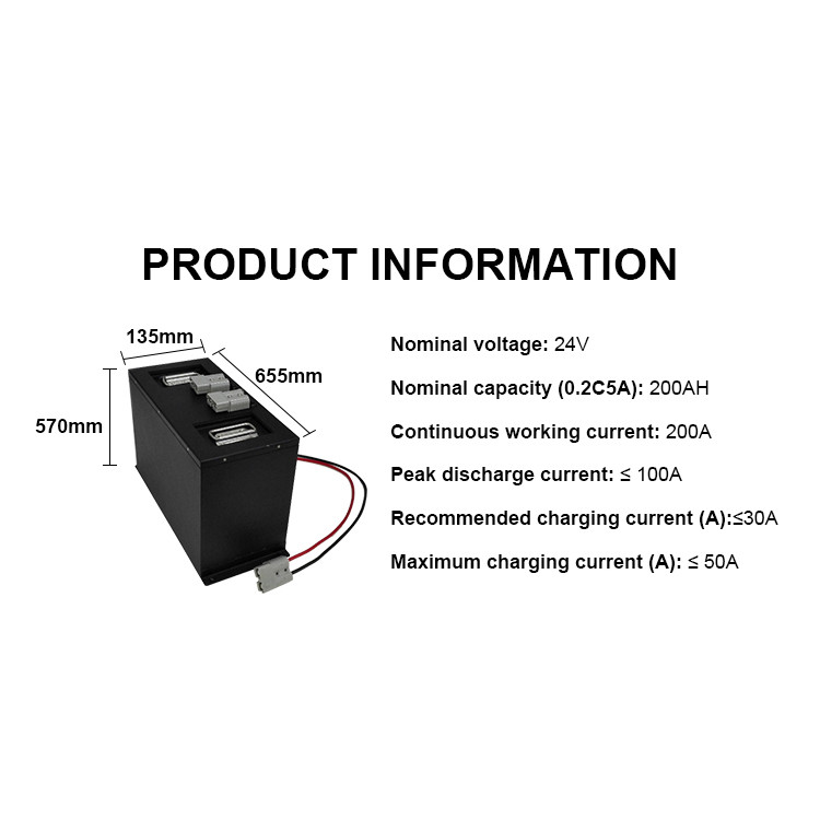 Lifepo4 24V Lithium Iron Phosphate Battery 200Ah For Ups Solar System
