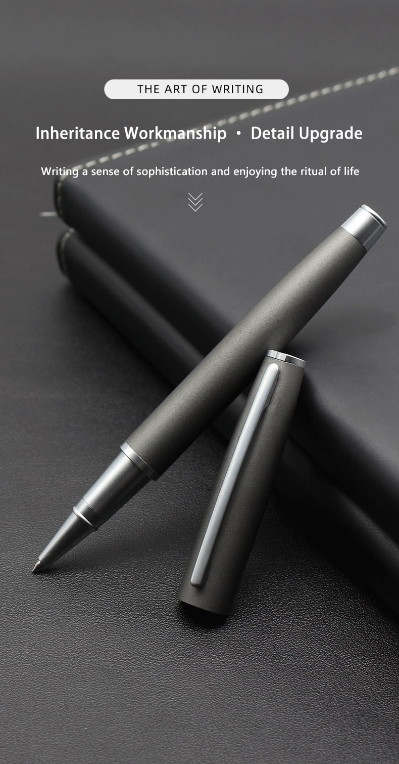 Matte Business Gift Roller Ball Pen 0.5mm Signature Pen Metal Gel Pen Custom Logo