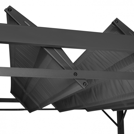 Flat Garden Iron Gazebo Outdoor PVC Coated Metal Canopy Gazebo