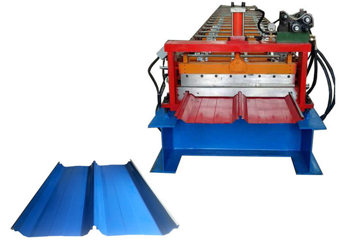 Weight 8 Tons Standing Seam Roll Forming Machine Voltage 380V 50Hz 3 Phases / Customized