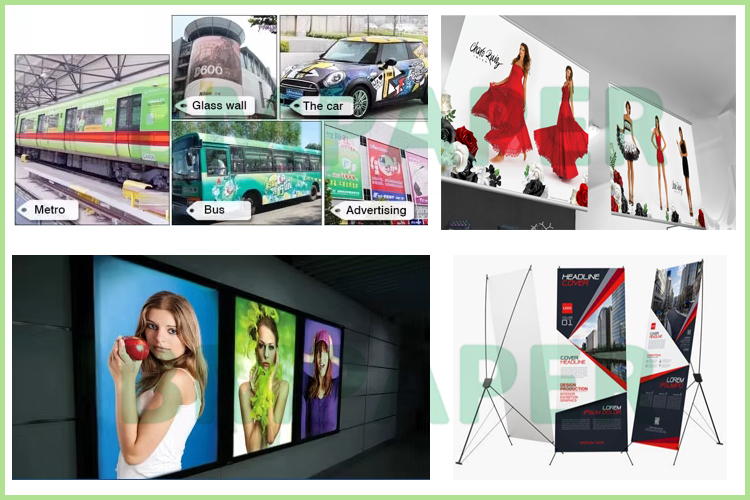 100um 130um Waterproof  PET Synthetic Paper For Advertising Banner 70 x 100cm