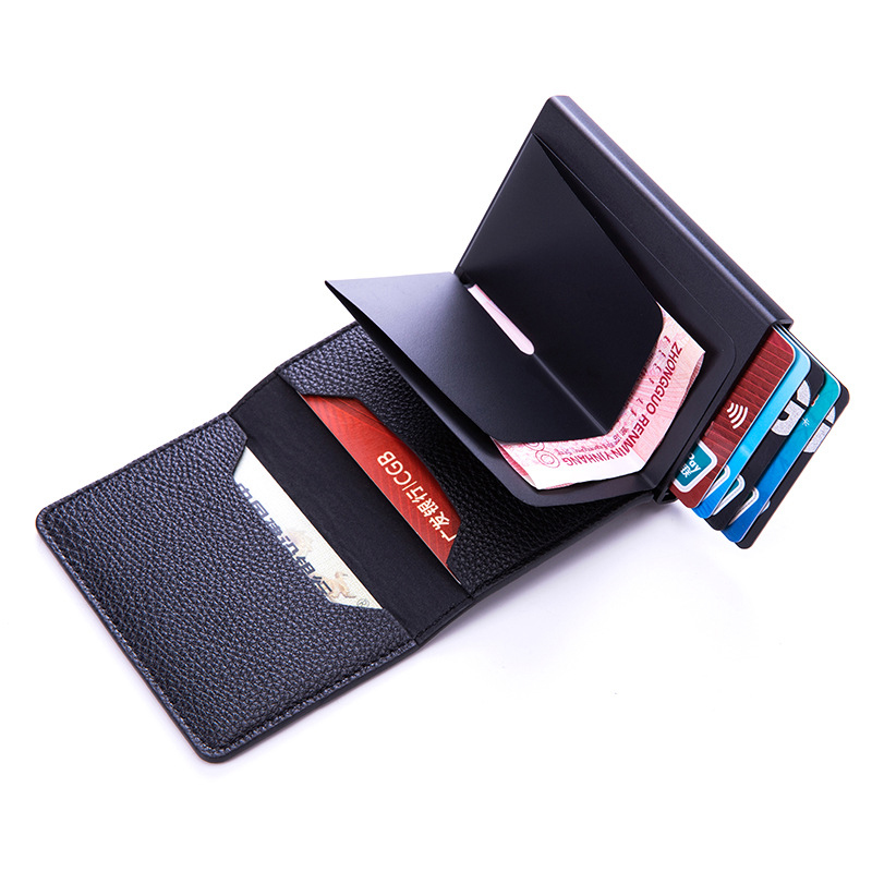 Stylish Fashion RFID Blocking PU Leather Minimalist Wallet with Customized Color