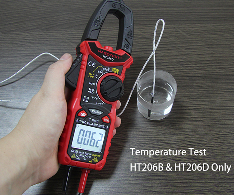 600V AC DC Clamp Multimeter , 6000 Counts True RMS Clamp Multimeter
