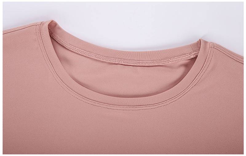 Quick Drying Loose Short Sleeve T Shirt Womens Fitting Yoga Crop Tops