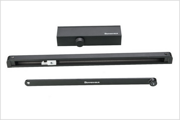 Fireproof Sliding Arm Door Closer D1004H Self Closing Oil Tight Hold Open Optional